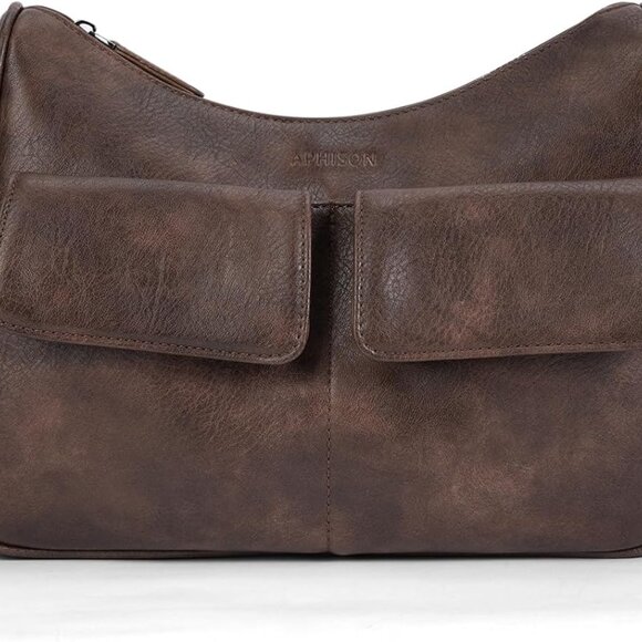Vegan Leather Shoulder Bag for Women Multifunctional Crossbody Purse - Picture 1 of 6
